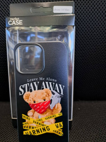 Луксозен силиконов гръб ТПУ Perfect Case за Apple iPhone 14 Pro Max 6.7 Bear stay away 